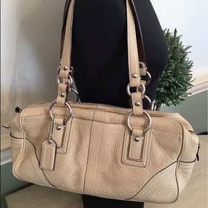 Coach Hamilton Pebbled Leather Satchel EUC 10725